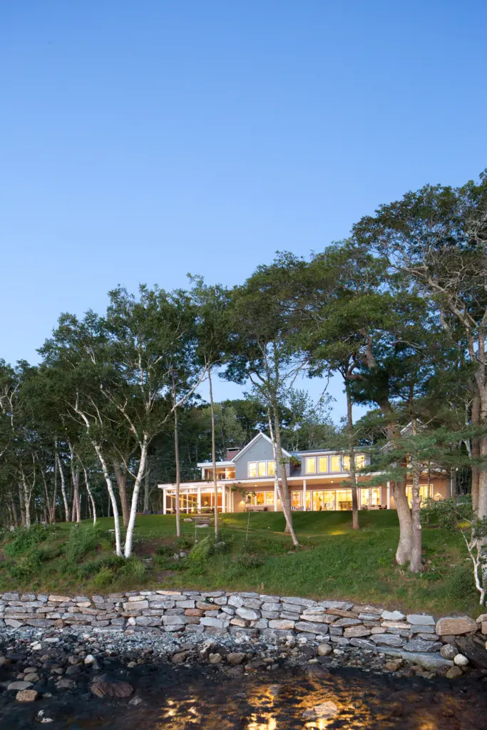 View of the home from the water